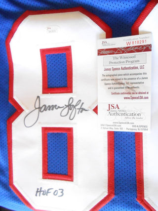 James Lofton HOF 03 Signed Jersey JSA Witness COA 818291 Buffalo Bills Autograph