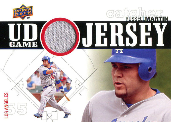 Russell Martin Unsigned 2010 Upper Deck Jersey Card