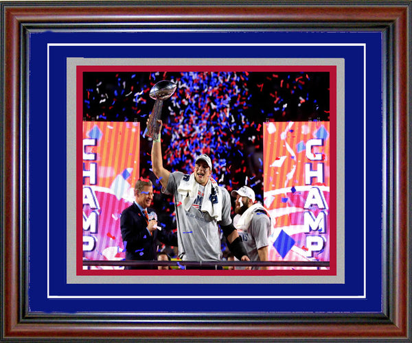 Rob Gronkowski Unsigned Framed Super Bowl XLIX Celebration 8x10 Photo