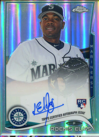 Roenis Elias Autographed 2014 Topps Chrome Rookie Card