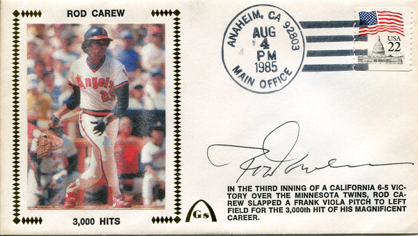 Rod Carew Autographed First Day Cover