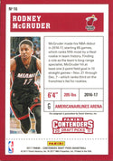Rodney McGruder Autographed 2016-17 Panini Contenders Rookie Card Back