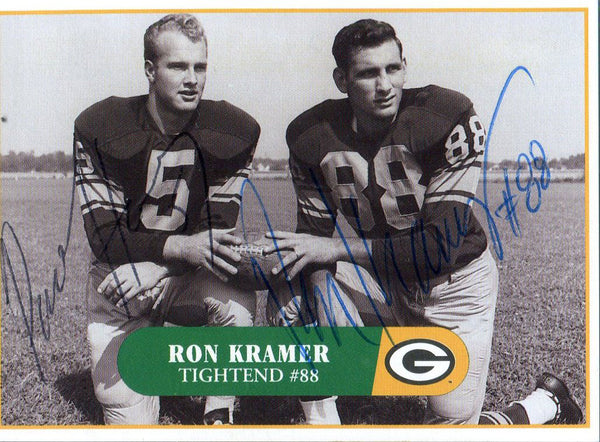 Ron Kramer & Paul Hornung Autographed Legends of the Game Card