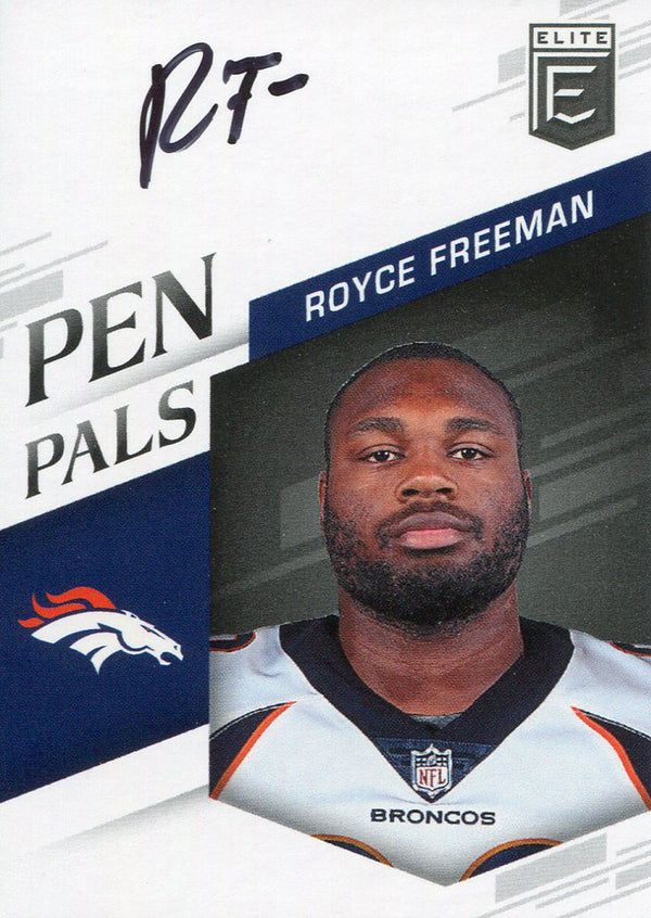 Royce Freeman Autographed 2018 Panini Elite Rookie Card