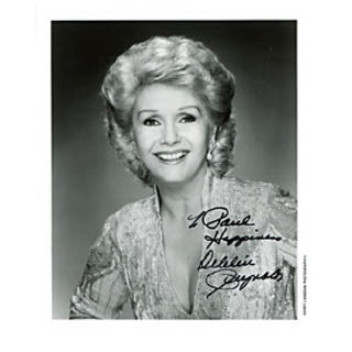 Debbie Reynolds Autographed / Signed Black & White Celebrity 8x10 Photo