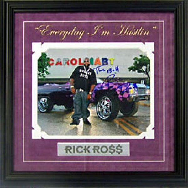 Rick Ross Autographed / Signed Framed Hustlin Video 8x10 Photo