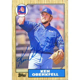 Ken Oberkfell Autographed 1987 Topps Card