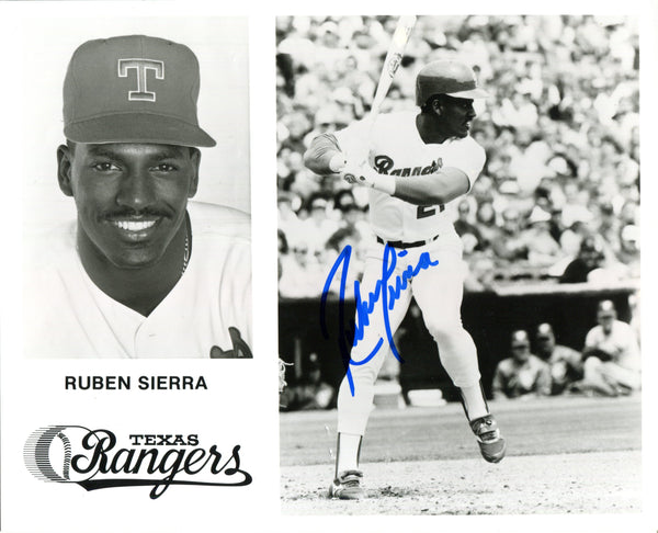 Ruben Sierra Autographed 8x10 Photo