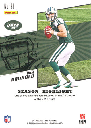 Sam Darnold 2018 Panini The National Rookie Card Back