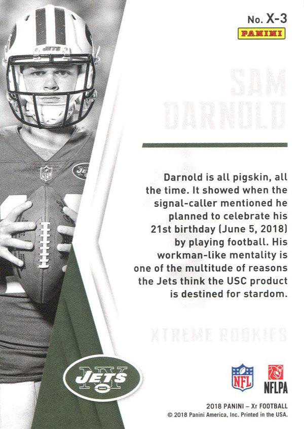 Sam Darnold 2018 Panini XR Rookie Card Back