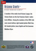 Madison Bumgarner Henry Sosa and Tim Alderson Autographed 2002 Upper Deck Card