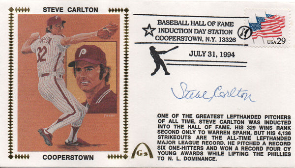 Steve Carlton Autographed July 31 1994 First Day Cover