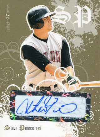 Steve Pearce Autographed 2007 Just Minors Gold Rookie Card
