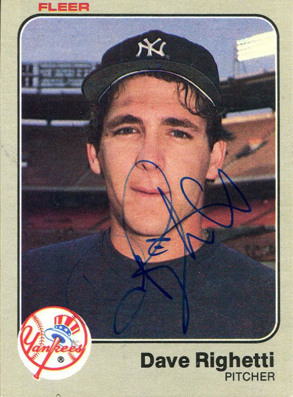 Dave Righetti Autographed 1983 Topps Card