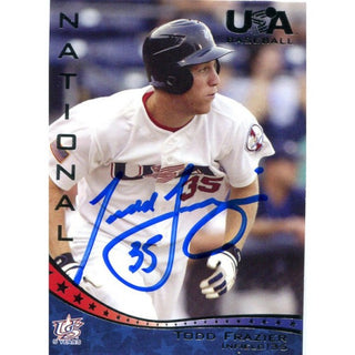 Todd Frazier Autographed 2007 USA Baseball Rookie Card