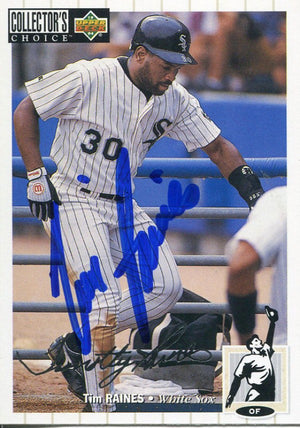 Tim Raines Autographed 1994 Upper Deck Card