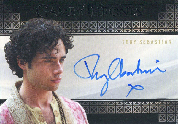 Toby Sebastian Autographed 2018 Game of Thrones Card