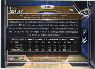 Todd Gurley 2015 Topps Chrome Rookie Card Back