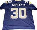 Todd Gurley Autographed Los Angeles Rams Custom Jersey (BVG) Back