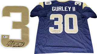 Todd Gurley Autographed Los Angeles Rams Custom Jersey (BVG)