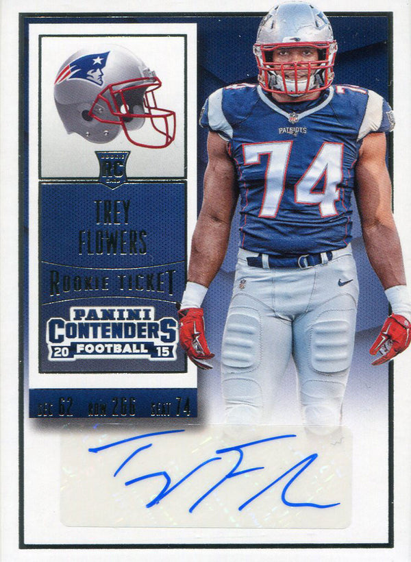 Trey Flowers Autographed 2015 Panini Contenders Rookie Card