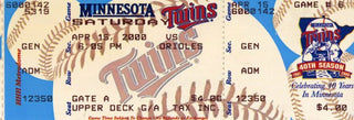 Minnesota Twins Ticket from Cal Ripken Jr.'s 3000 Hit