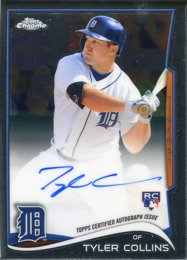 Tyler Collins Autographed 2014 Topps Chrome Rookie Card