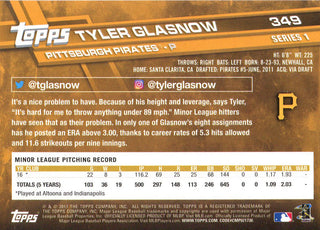 Tyler Glasnow 2017 Topps Rookie Card #349