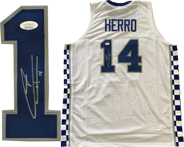 Tyler Herro Autographed Kentucky Wildcat Custom White Jersey (JSA)