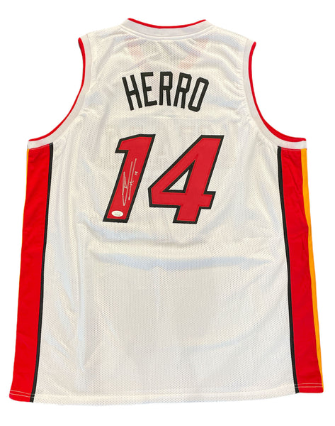 Tyler Herro Signed Miami Heat Throwback Jersey Size L In Person. JSA  CERTIFIED