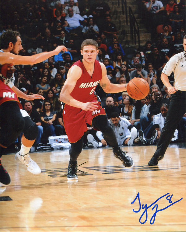 Tyler Johnson Autographed Dribbling 8x10 Photo