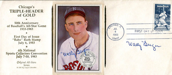 Wally Berger Autographed First Day Cover w/ Autographed Card