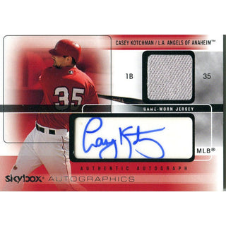 Casey Kotchman Autographed 2005 Skybox Jersey Card