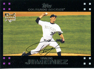 Ubaldo Jimenez Unsigned 2007 Topps Rookie Card