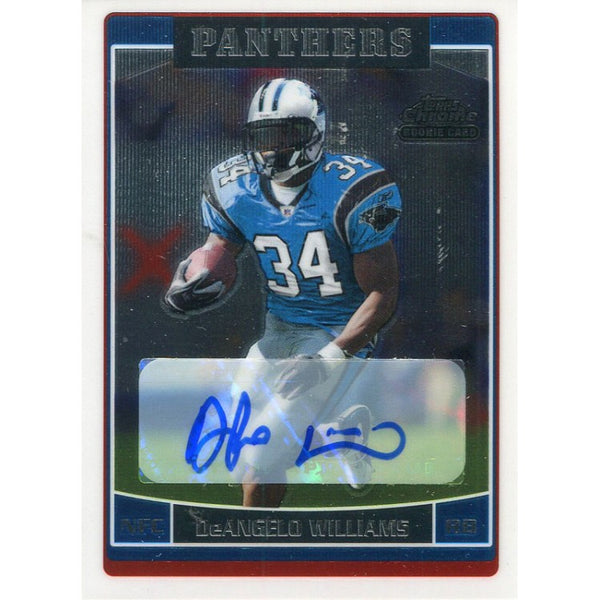 DeAngelo Williams Autographed 2006 Topps Chrome Rookie Card