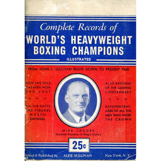 World's Heavyweight Boxing Champions Unsigned Complete Record Book