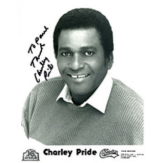 Charley Pride Autographed / Signed Black & White 8x10 Photo