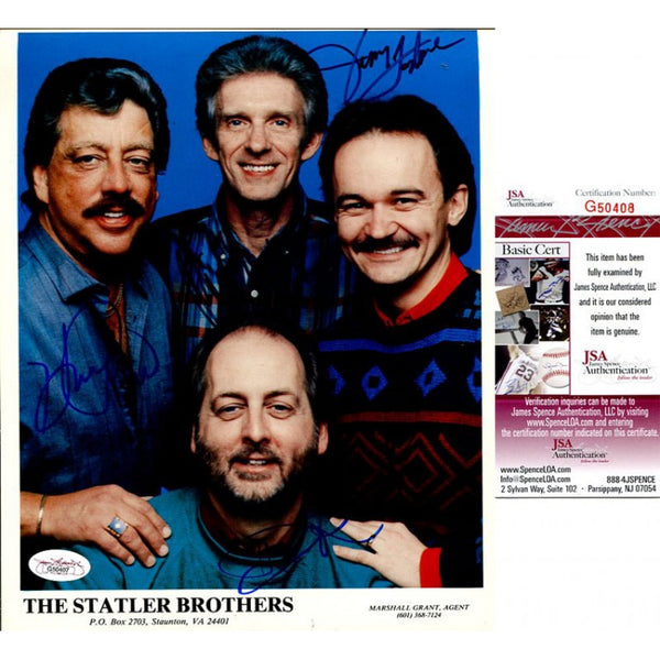 Statler Brothers Autographed 8x10 Photo JSA
