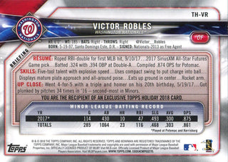Victor Robles 2018 Topps Holiday Rookie Card