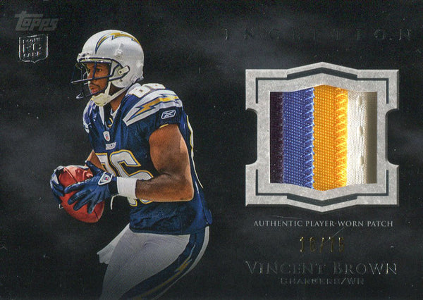 Vincent Brown 2011 Topps Inception Rookie Jersey Card