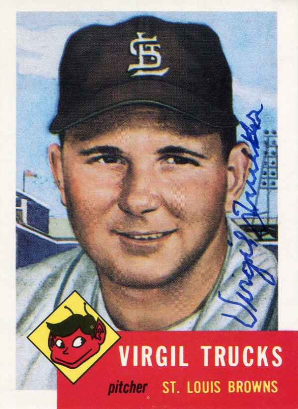 Virgil Trucks Autographed Topps Archive Card