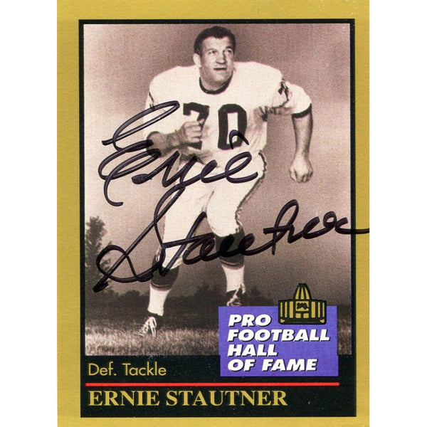 Ernie Stautner Autographed 1991 Enor Card