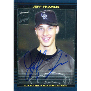 Jeff Francis Autographed 2007 Bowman Chrome Card