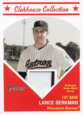 Lance Berkman Unsigned 2008 Topps Heritage Jersey Card