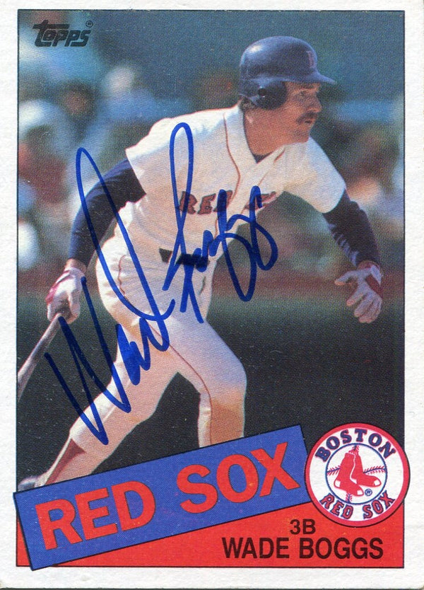 Wade Boggs Autographed 1985 Topps Card