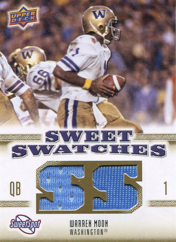 Warren Moon Unsigned 2010 UpperDeck Sweet Swatches Rookie Card