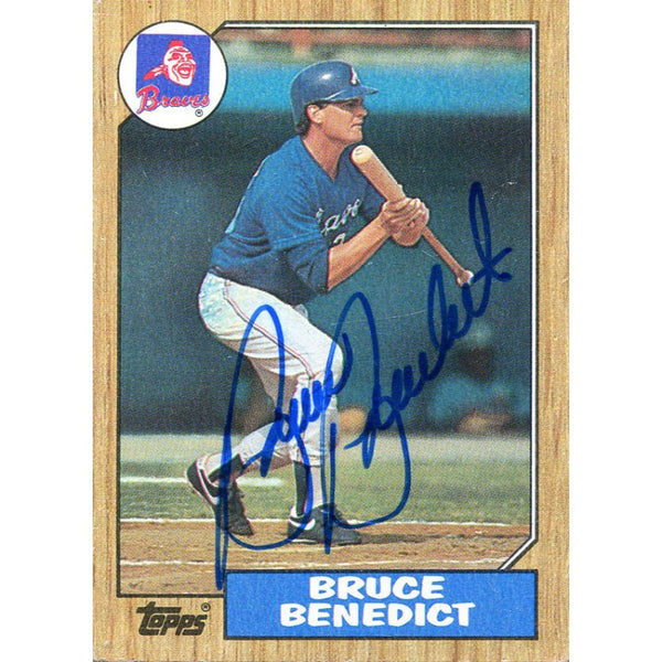 Bruce Benedict Autographed 1987 Topps Card