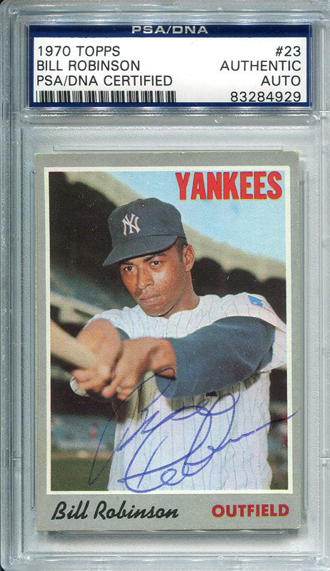 Bill Robinson Autographed 1970 Topps Card