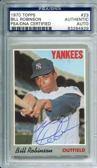 Bill Robinson Autographed 1970 Topps Card