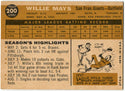 Willie Mays 1960 Topps Card #200